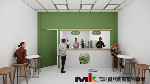 餐盒便當店_3D模擬圖_南港  |餐飲設備與廚房設客戶實績|餐廳整體規劃