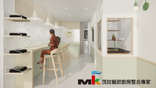 輕食餐廳3D模擬圖_新竹  |餐飲設備與廚房設客戶實績|餐廳整體規劃