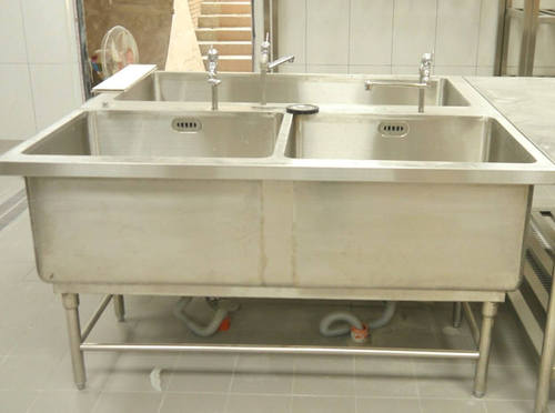 不銹鋼雙水槽(餐飲設備)  |餐飲設備與廚房設備型錄|工作檯、水槽